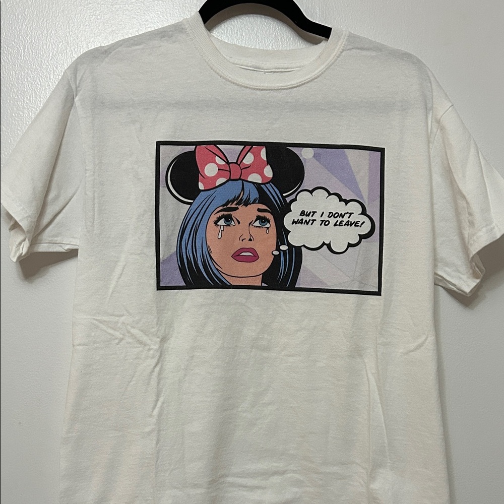 Disney World Tee with Cartoon Print
